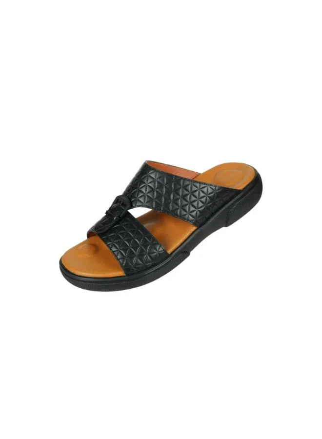 008-3783 Barjeel Uno Mens Arabic Sandals BU007 Black